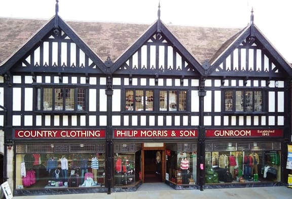 Philip Morris clothing and shooting store in Widemarsh Street, Hereford