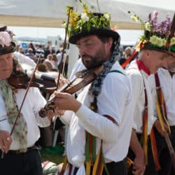 A picture of Morris dancers at Shobdon Food & Flying Festival