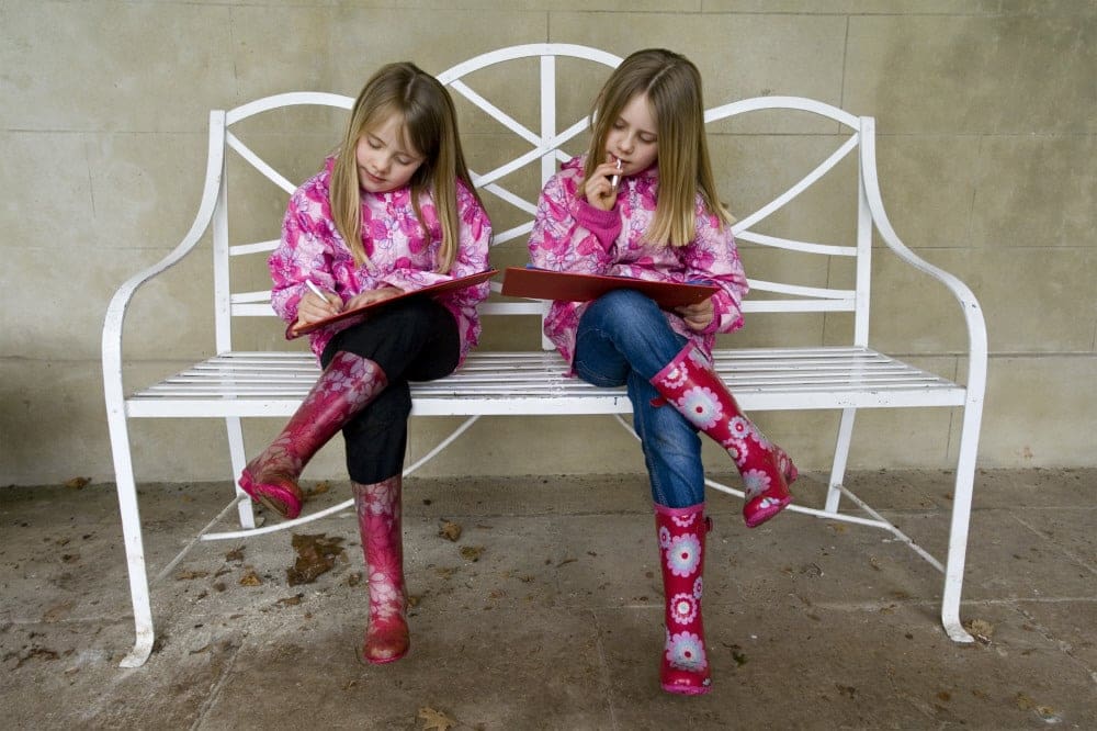 Boots and Bonnets Trail at Berrington Hall - Children taking part in an Easter Egg Trail event at Kedleston Hall, Derbyshire.