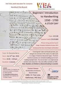 HARC Handwriting Introduction Course