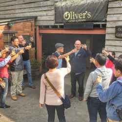 Cheers at Oliver's Cider