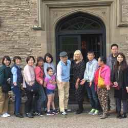 Group outside Kentchurch Court