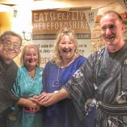 Professor Shinji Aoki (Tokyo), Juliet Willams (Lowe Farm B&B), Heidi Chamberlain-Jones (Eat Sleep Live Herefordshire) & Steven Harris (Farm Stay UK)
