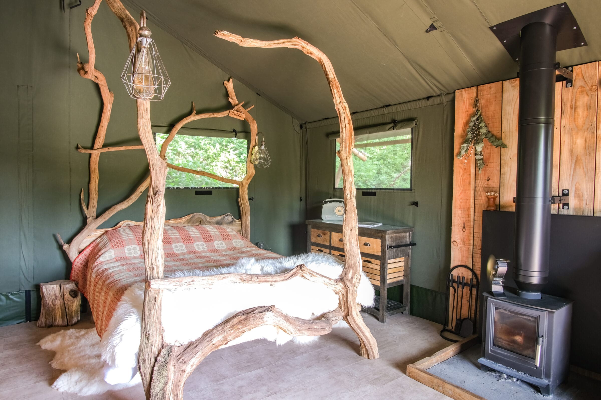 Safari tents at By The Wye