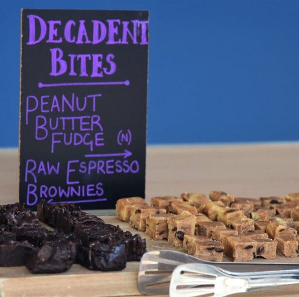 Pot Page vegan brownies and peanut butter fudge