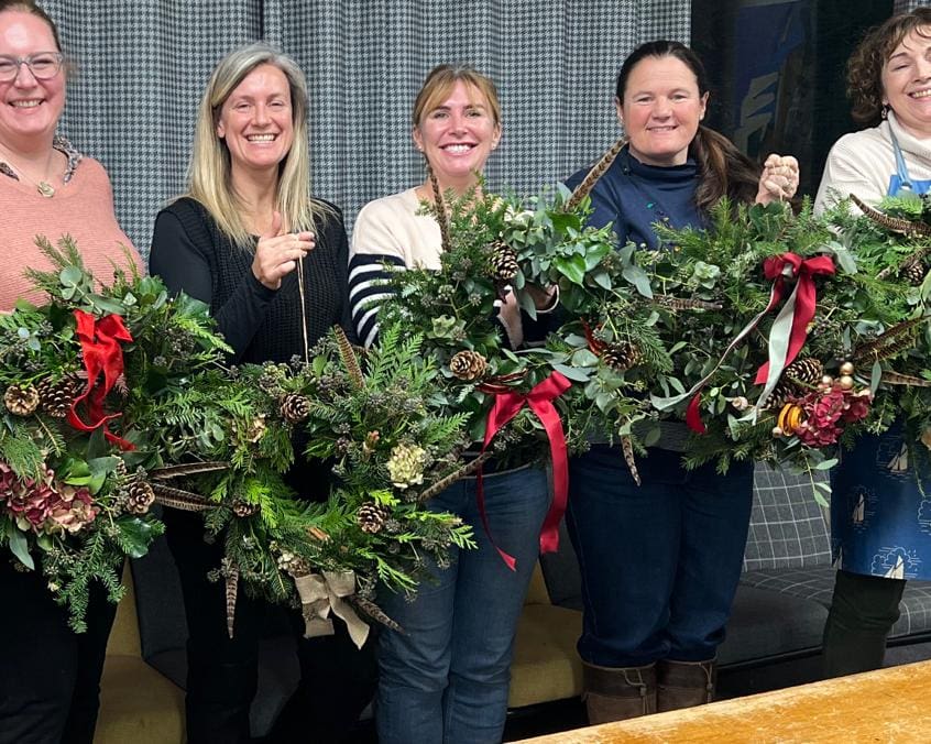 wreathmaking tudor farmhouse