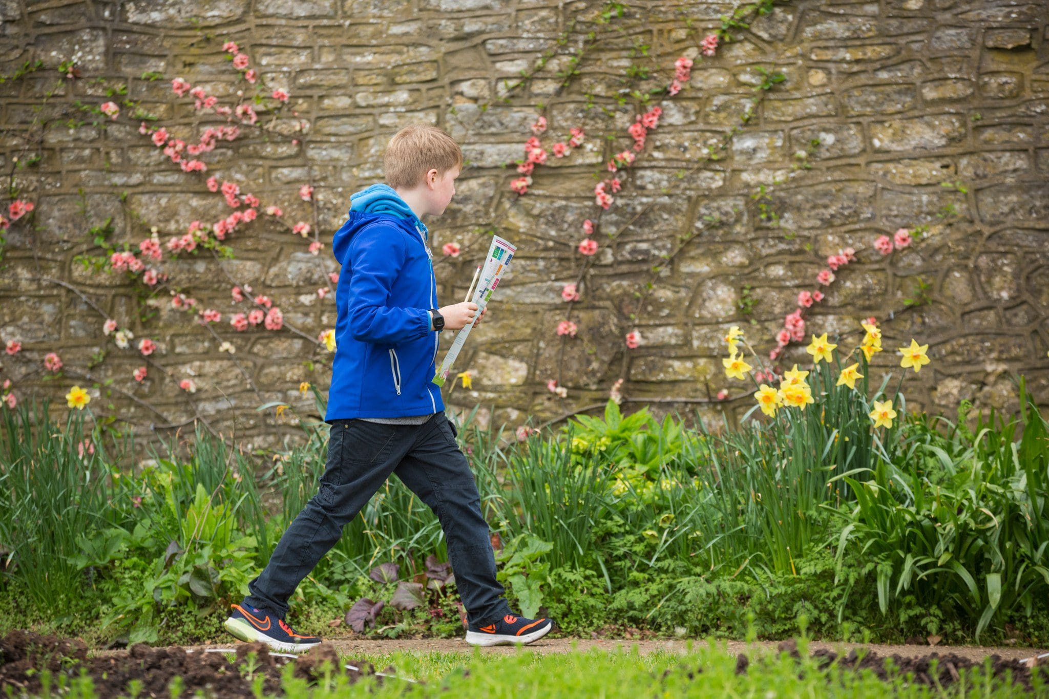 Boy on the Easter trail at Dyffryn Gardens, Vale of Glamorgan