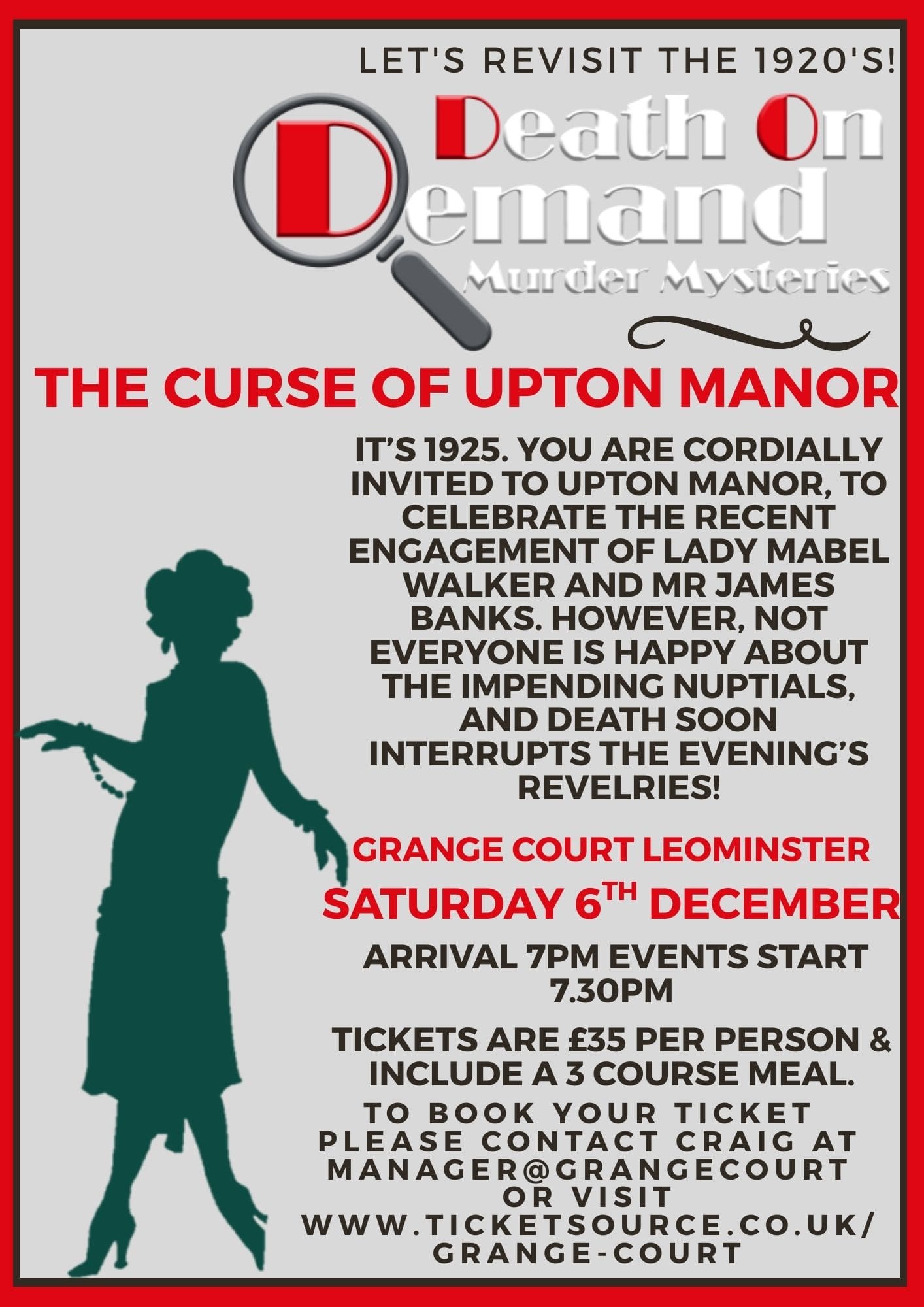 Murder Mystery Evening 6th Dec