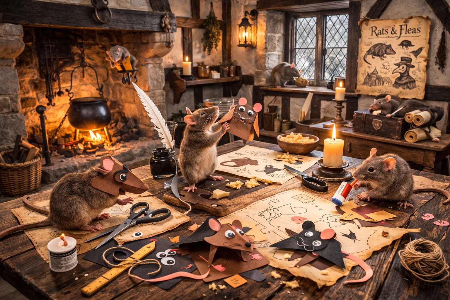 plague rat puppets
